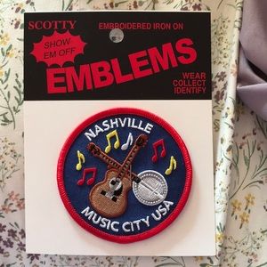 Nashville embroidered iron on patch